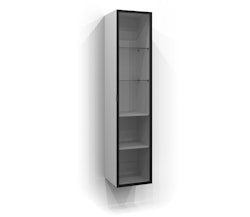 Svedbergs dörr högskåp vitrin 160x35 svart matt/rök