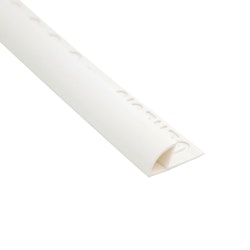 Kakellist pl. rund 8mm vit