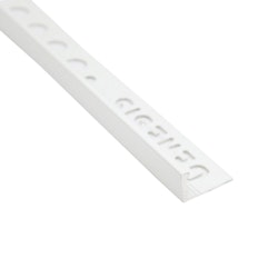 Kakellist L alu 10 mm vit matt