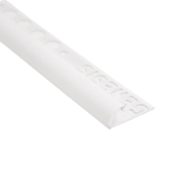 Kakellist rund 6 mm vitlackad