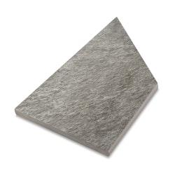 Sten Z Quartzit Grey Pool Inner Corner Left 296x595 mm för utomhusbruk