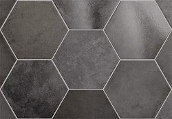 Story carbon hexagon 17,5x20cm klinker