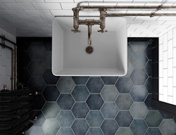 Story indigo hexagon 17,5x20cm klinker