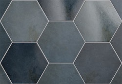 Story indigo hexagon 17,5x20cm klinker