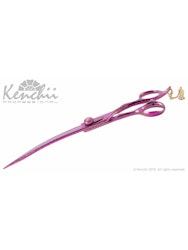 KENCHII -PINK POODLE Curved Scissors 8"