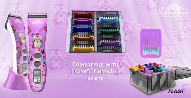 KENCHII - Flash5 Digital Cordless Clipper Purple Limited Edition