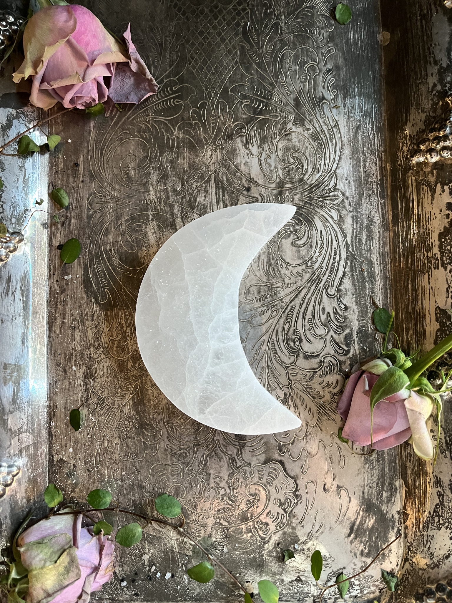 Selenit måne platta  (laddningsplatta)
