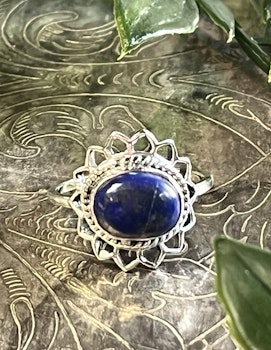 Lapis Lazuli ring  sterling silver stl 10
