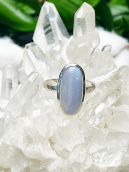 Blå Bandagat (Blue lace) ring stl  8 sterling silver