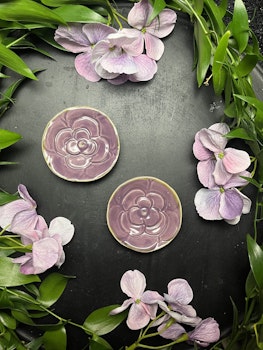 Rökelsehållare i keramik lila