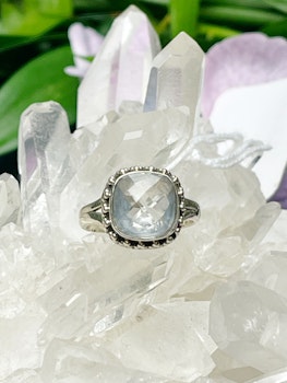 Kristallring med Bergkristall och sterling silver #2