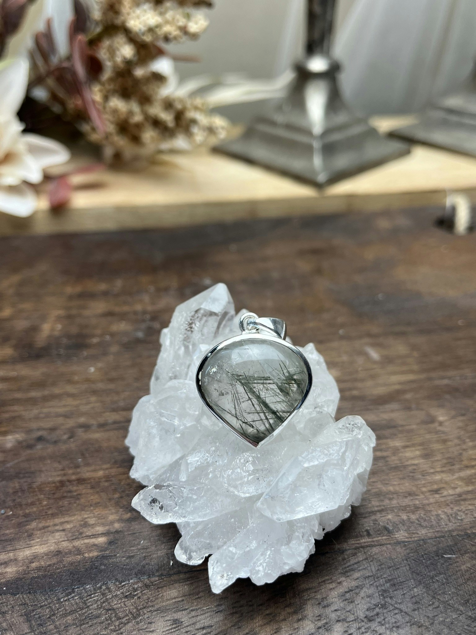 Rutilkvarts hänge sterling silver