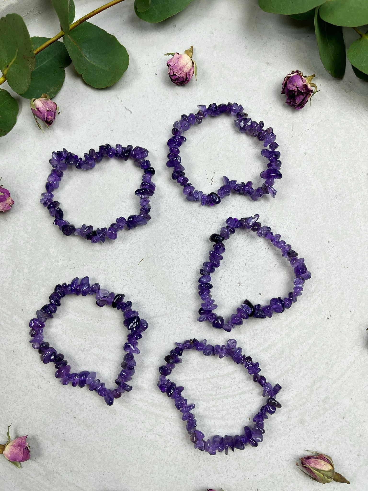 Ametist  Chips armband