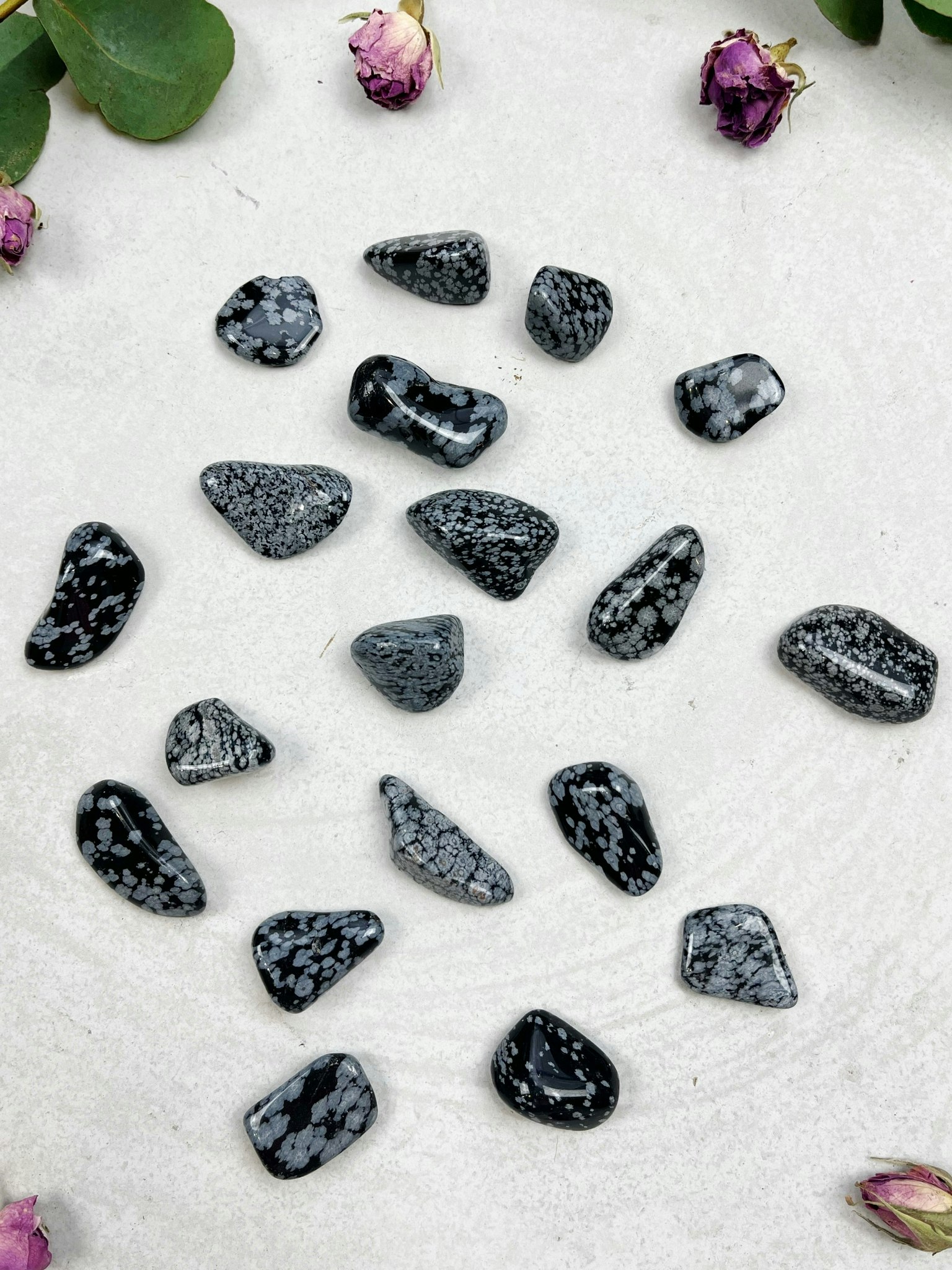 Obsidian, Snöflinge(trumlad)