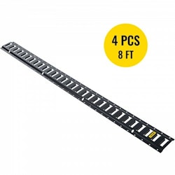 E-Track Tie-Down Rail, 4PCS 8-FT stålskenor med standard 1"x2,5" slitsar, kompatibel med O- och D-ringar och fästanordningar och spärrremmar och krokade kedjor, för last och tung utrustningssäkring