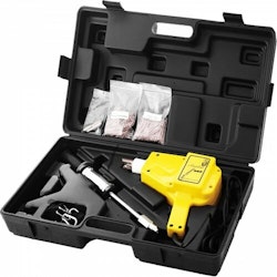 Punktsvetsare Dent Puller Kit Mini punktsvetsare för bilkarossreparation Punktsvetsmaskin Dent Puller Gun Svetssats (Dubbsvetsare med fler tillbehör)