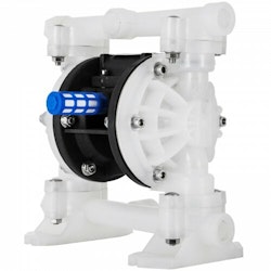 Luftdubbel membranpump 7GPM 100PSI Polypropenmembran vattenpump med 1/2 inlopps- och utloppsportar Luftpumpmembran 226.4ft Max Head Luftdriven membranpump med tätad kulventil