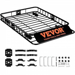 Takräcke lastkorg, 117,5 x 91,5 x 11,4 cm taklasthållare, tung 90,7 kg Kapacitet Universal takräckeskorg, bagagehållare för SUV, lastbil, fordon