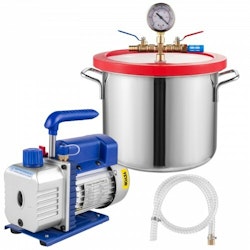 1,5 gallon (6,8 L) 3CFM 1/4HP vakuumkammare, köldmedievakuumpump HVAC enstegs vakuumpump Luftkonditionering roterande lamellvakuumpump A/C vakuumevakueringspump