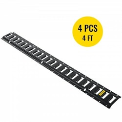 E-Track Tie-Down Rail, 4PCS 4-FT stålskenor med standard 1" x 2,5" slitsar, kompatibel med O- och D-ringar och fästanordningar och spärrremmar och krokade kedjor, för last- och tung utrustningssäkring