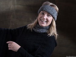 Pannband i alpackagarn