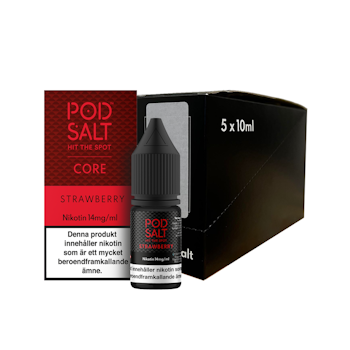 Pod Salt Core | Strawberry | 10ml E-Juice | 14mg Saltnikotin