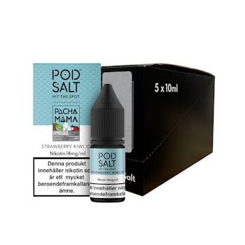 Pod Salt Fusion | Pacha Mama Strawberry Kiwi Ice | 10ml E-Juice | 14mg Saltnikotin