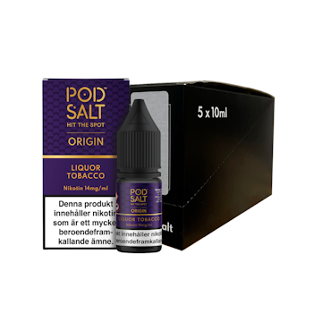 Pod Salt Origin | Liquor Tobacco | 10ml E-Juice | 14mg Saltnikotin