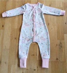 Heldress - Sovande unicorn blå/rosa