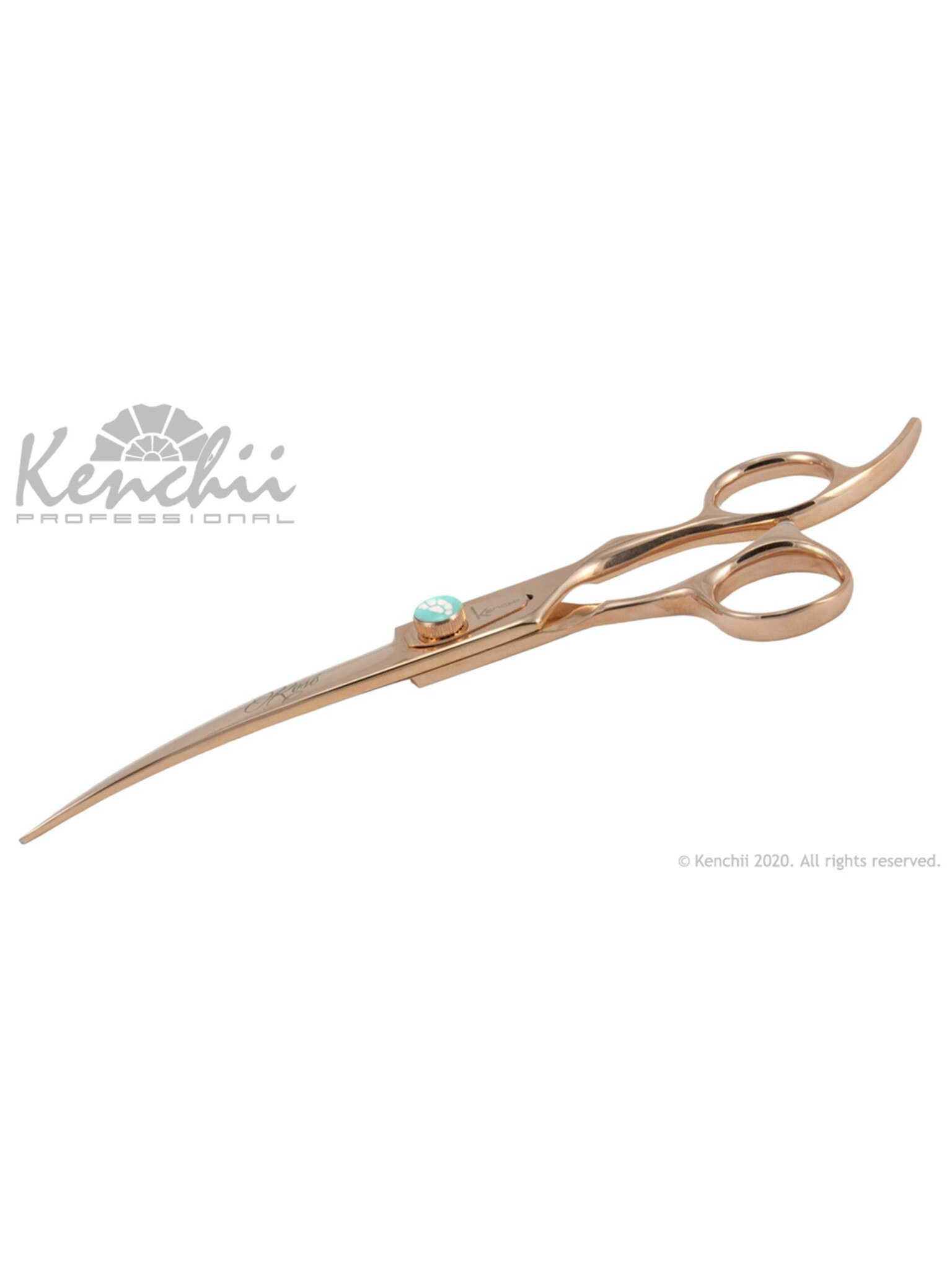 KENCHII -Rosé Gold Curved Scissors 8"