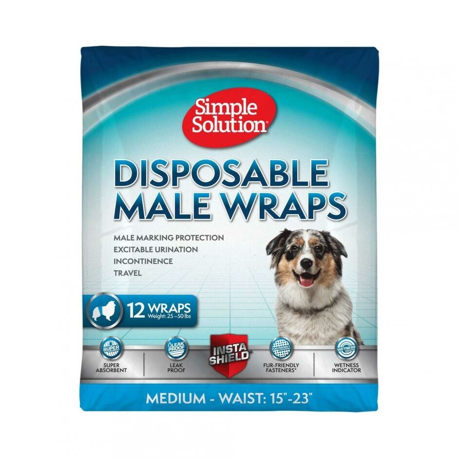 Simple Solutions Disposable pee cover Male dog M