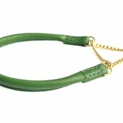 Del Mar Martingale Half Choker Necklace Green / Gold