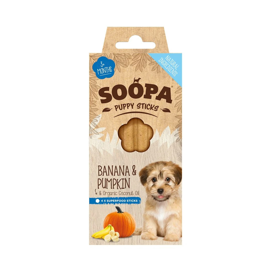 SOOPA Banana & Pumpkin Dental Sticks for Puppies