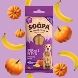 SOOPA Banana, Pumpkin & Flaxseed Dental Sticks for Senior Dogs