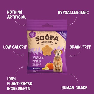 SOOPA Banana Pumpkin Och Flaxseed Healthy Bites for Senior Dogs