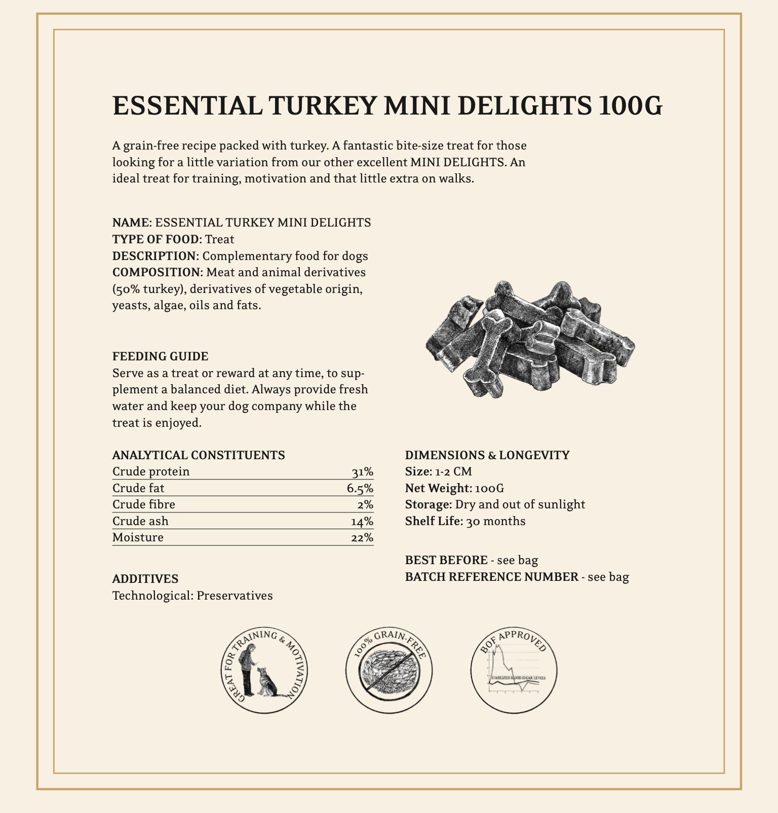 ESSENTIALS TURKEY MINI DELIGHTS 100g