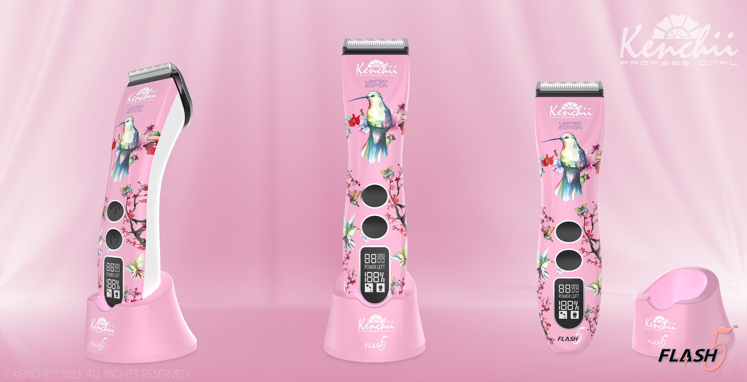 KENCHII - Flash5 Digital Cordless Clipper Pink Limited Edition
