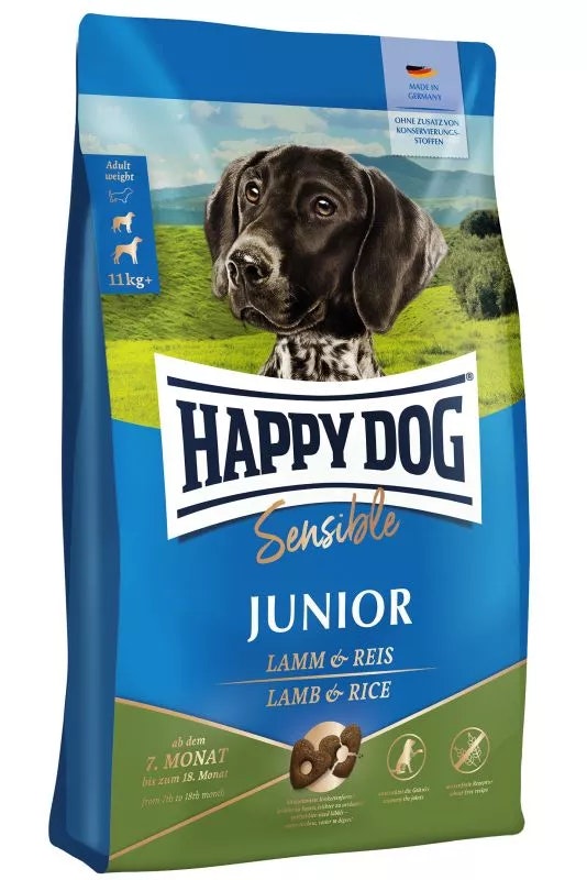 Happy Dog Sensible Junior - Lamm & Ris 4KG