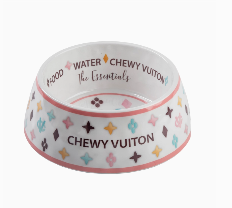 Dog Bowl White Chewy Vuiton