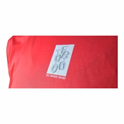 Recycled Performance T-shirt - Red with Pattern on front
