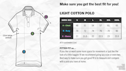 Light Cotton Eco Polo - Black - Light Purple Embroidery