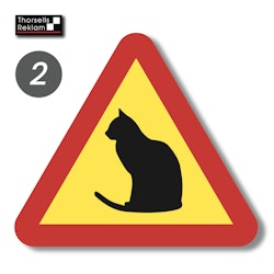 Katt varningsskyltar
