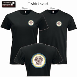 T-shirt Dam & Herr inkl brösttryck 8cm