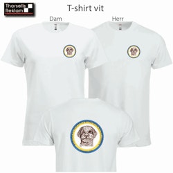 T-shirt Dam & Herr inkl brösttryck 8cm