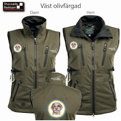Väst Dam & Herr inkl brösttryck 6cm