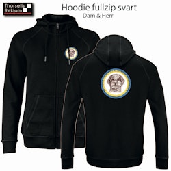 Hoodie fullzip inkl brösttryck 8cm
