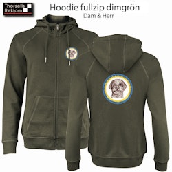 Hoodie fullzip inkl brösttryck 8cm