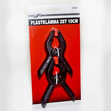 Plastklämma 2 pack 10 cm