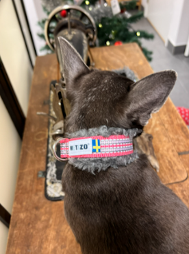 Metizo Halsband Fast Fårskinnsimitation