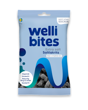 Wellibites Extra Salt Saltlakrits 15 x 70g